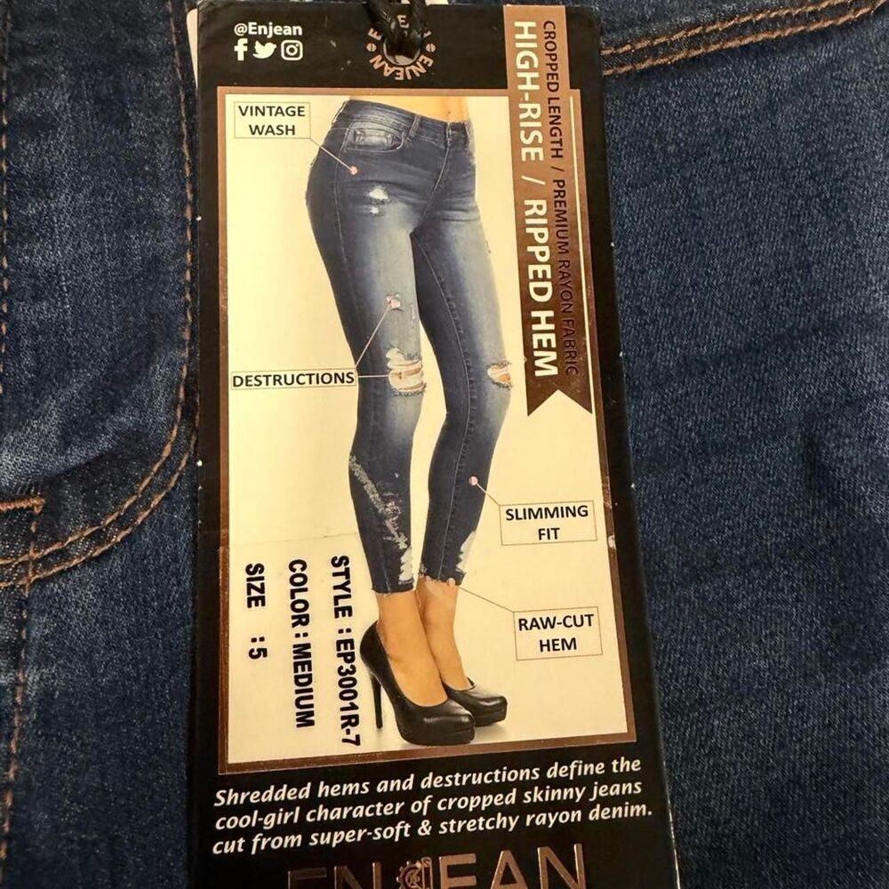 Enjean High Rise Ripped Jeans - Picture 3 of 7